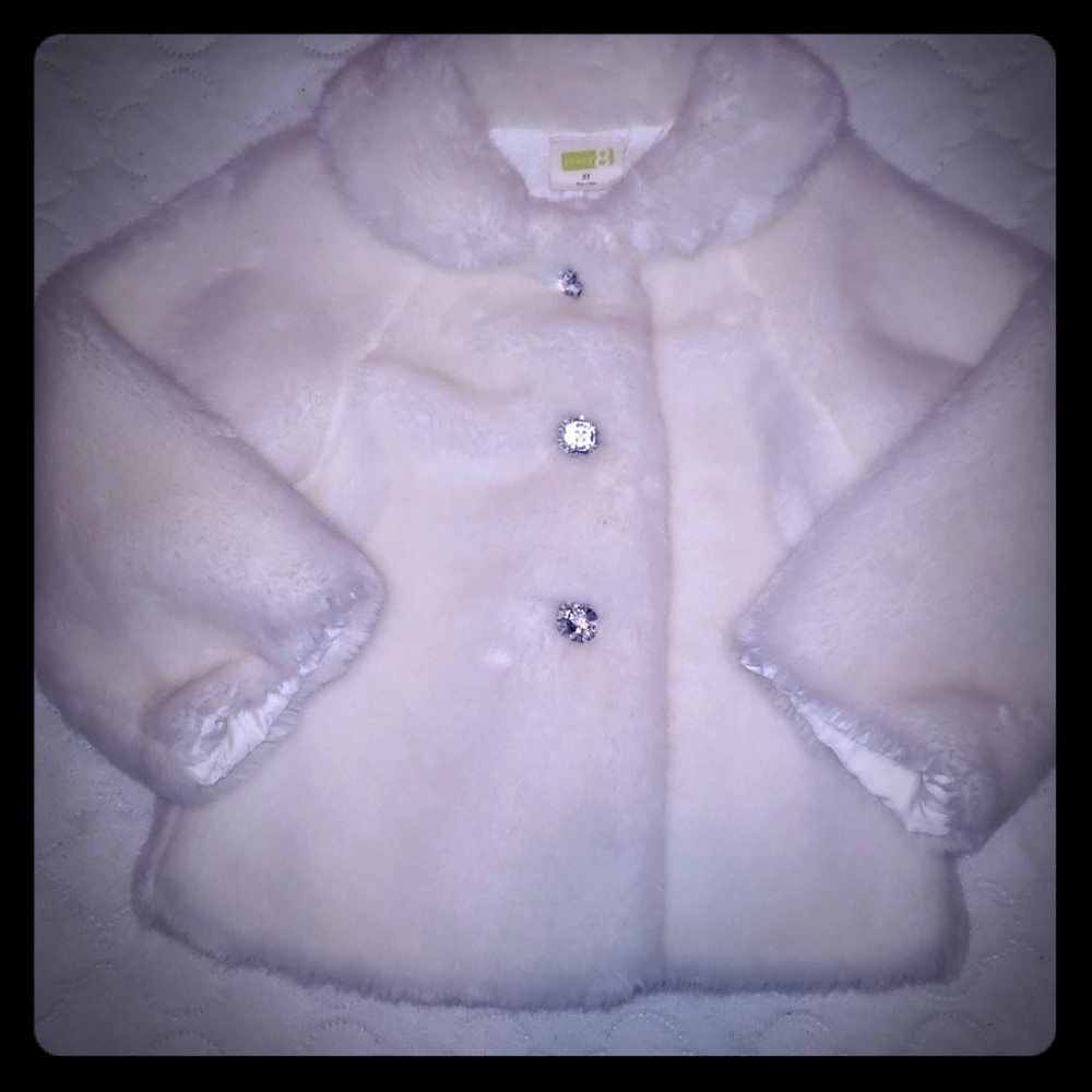 Crazy 8 girls faux fur coat 5t